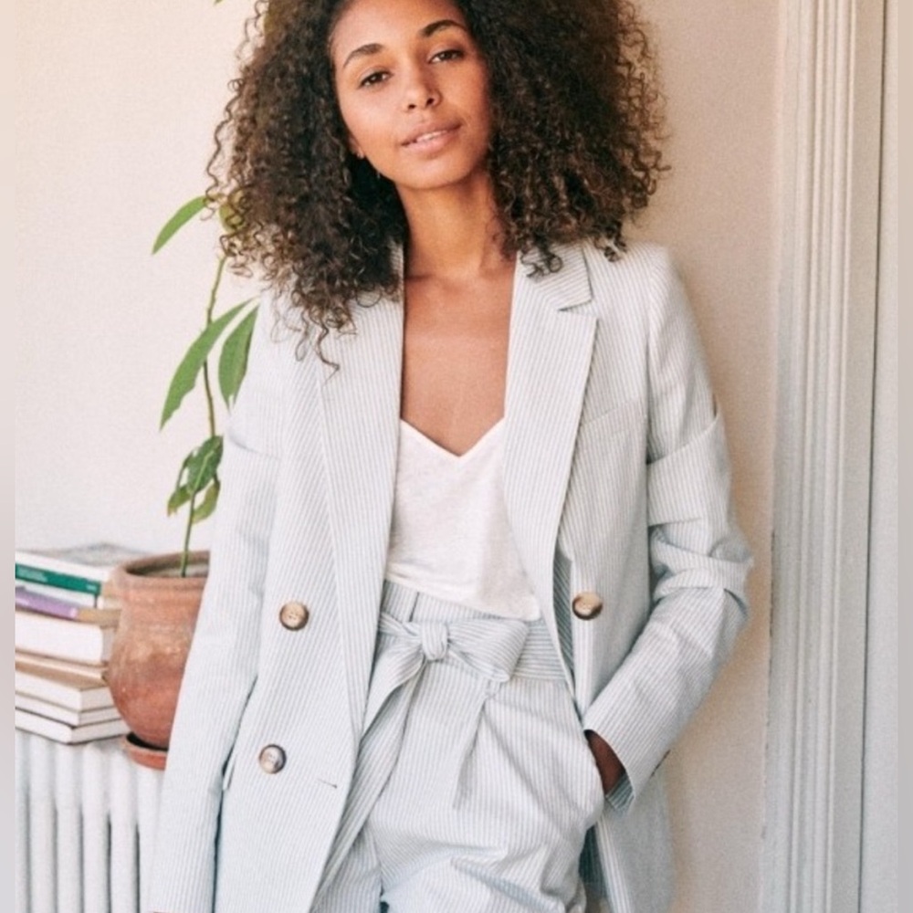 🇫🇷 Rare Sézane Christie Jacket Striped Blazer